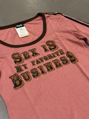 2000s Dolce & Gabbana "sex is my favorite business" t-shirt