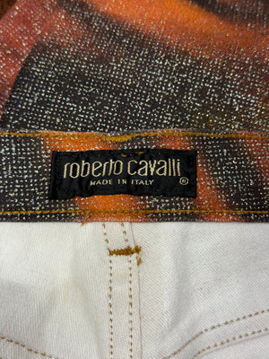 2000 Roberto Cavalli Tiger print pants