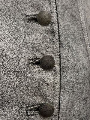 S/S2002 Ann Demeulemeester runway cracked leather Napoleon military jacket