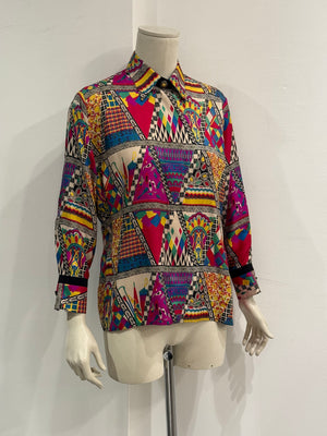 1991 Gianni Versace mixed print silk shirt