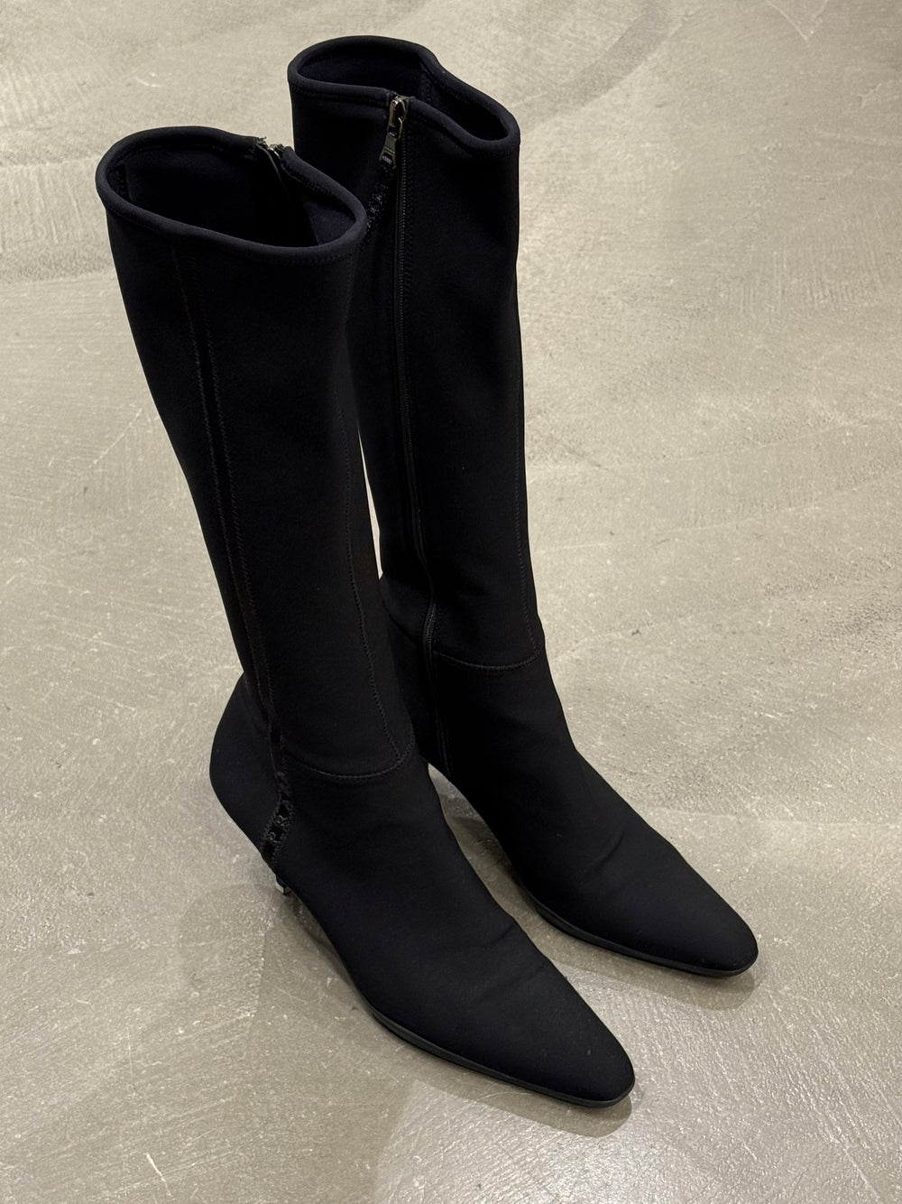 1999 Prada nylon heeled boots