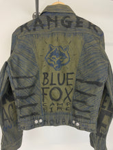 Load image into Gallery viewer, SS98 Walter Van Beirendonck blue fox scribble denim jacket m
