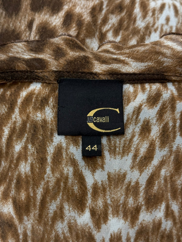 2000s Cavalli leopard print blouse