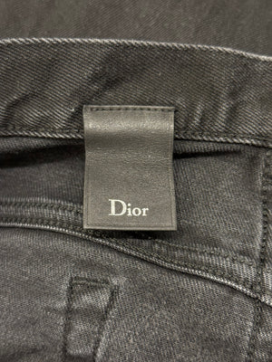 2000s Dior by Hedi Slimane faded black jeans