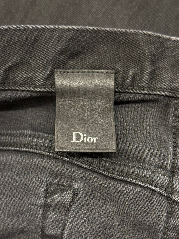 2000s Dior by Hedi Slimane faded black jeans