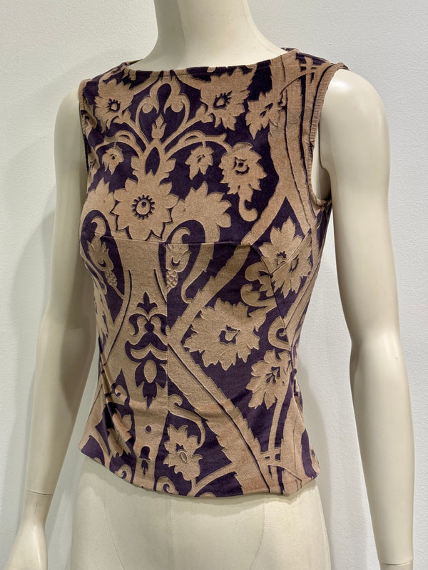 F/W 1998 Dolce Gabbana velvet paisley top