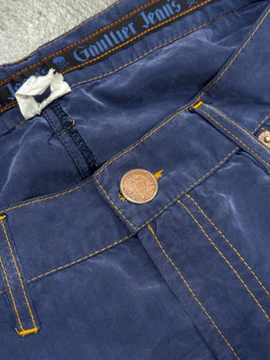 1990s Jean Paul Gaultier western deconstructed waist thong pants
