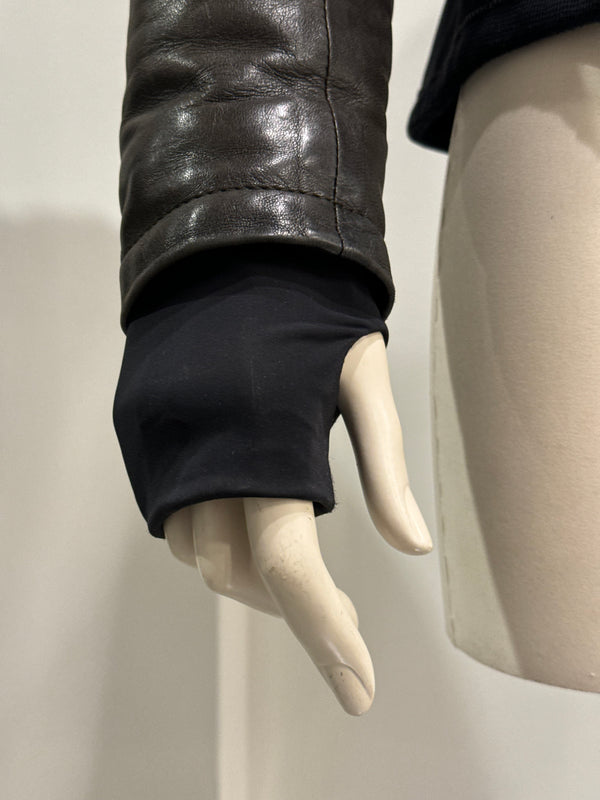 2000s Prada biker leather jacket