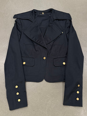 2003 Gucci by Tom Ford black tailored cropped blazer