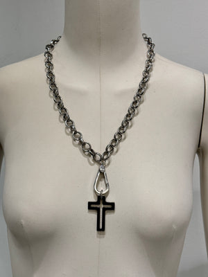 2000s Dolce & Gabbana cross hook necklace