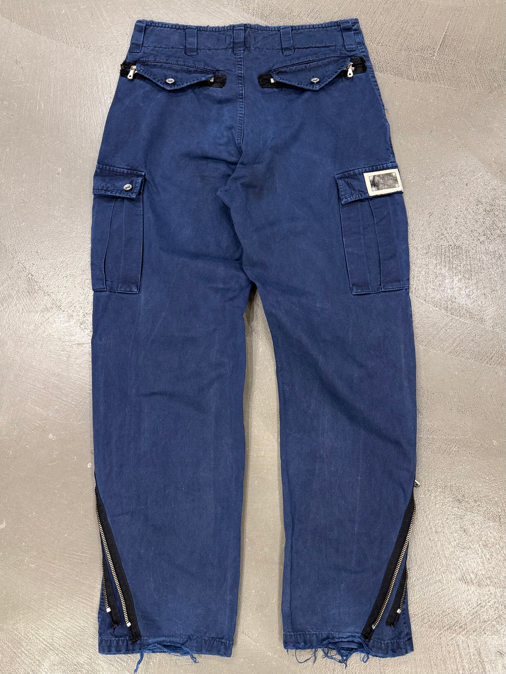 2000s Dolce & Gabbana double ankle zipper wide cargo pants