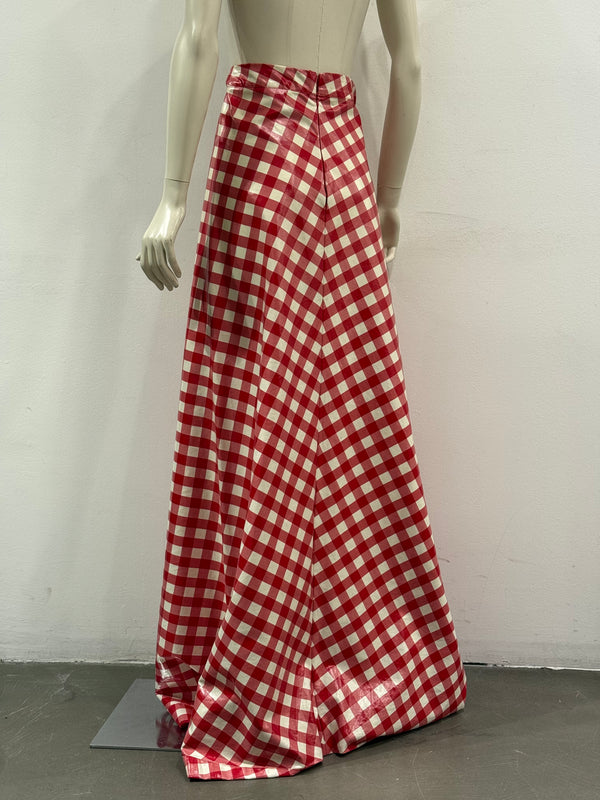 S/S2019 Vetements runway  gingham checked maxi skirt