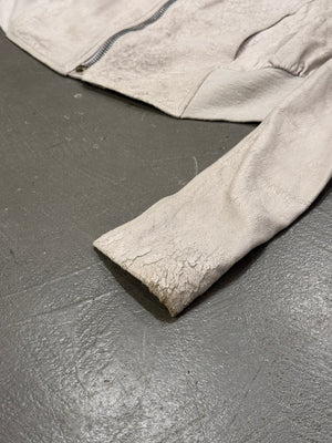 2000s Rick Owens blistered leather jacket