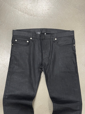 2000s Dior by Hedi Slimane coated denim
