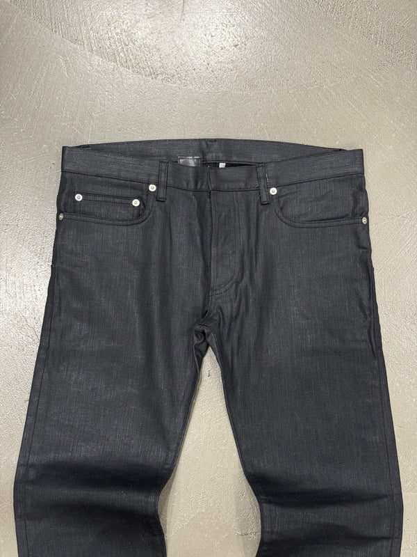 2000s Dior by Hedi Slimane coated denim