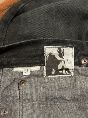 2000s Rick Owens faded jeans