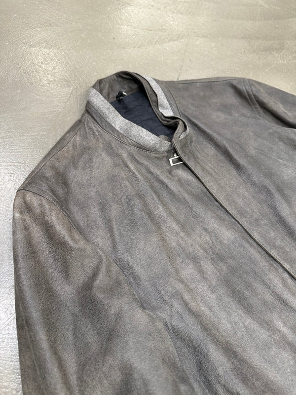 2010s Dior Homme lambskin bomber leather jacket