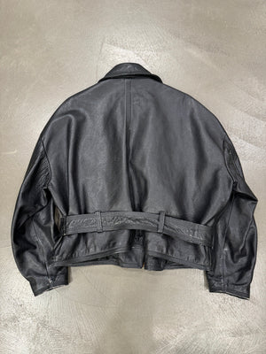 S/S 1992 Dolce & Gabbana leather biker boxy jacket