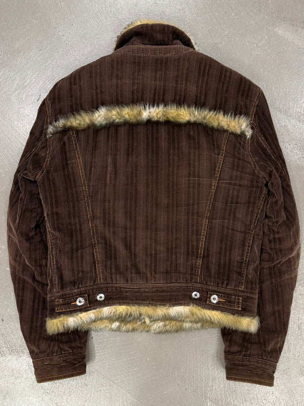2004 Dolce & Gabbana corduroy fur jacket