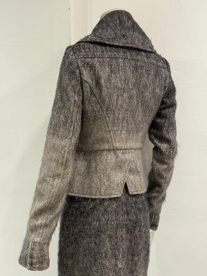 2000s Roberto Cavalli gradient knit skirt suit