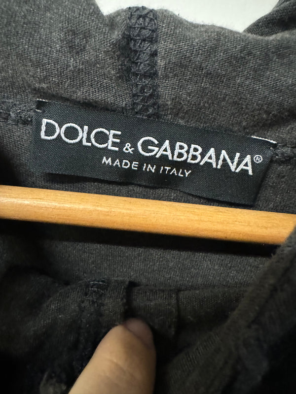 AW2012 Dolce & Gabbana laser cut net double layer hoodie