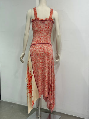 S/S2004 Jean Paul Gaultier red spots print long dress
