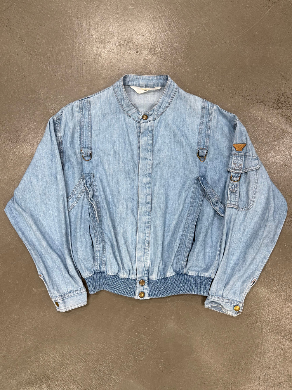 1980s Giorgio Armani bondage parachute denim jacket