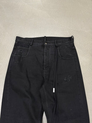 2020s Ann Demeulemeester distressed wide leg pants