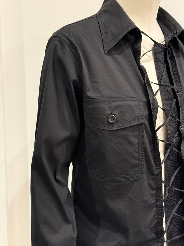 S/S2002 Yves Saint Laurent by Tom Ford safari lace-up shirt