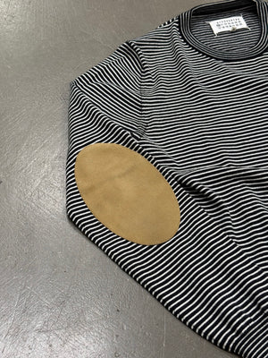 A/W2017 Maison Margiela striped elbow patch knit