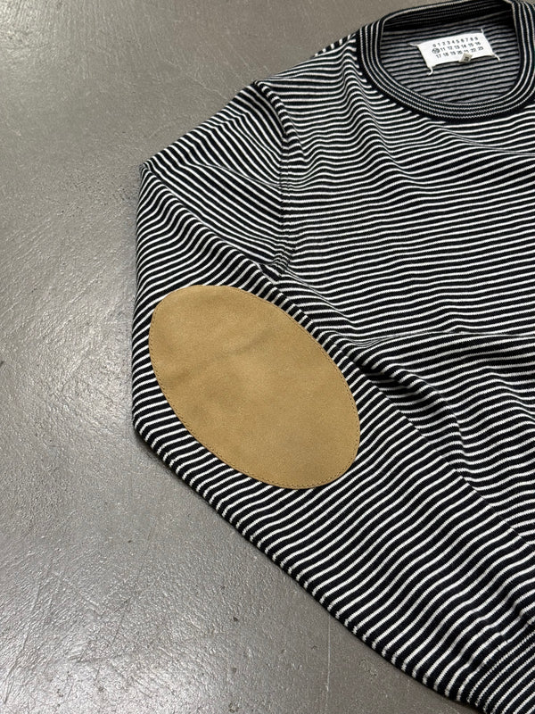 A/W2017 Maison Margiela striped elbow patch knit