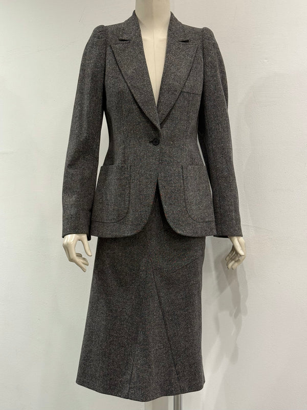 A/W2000 Alexander McQueen tailored set blazer & skirt