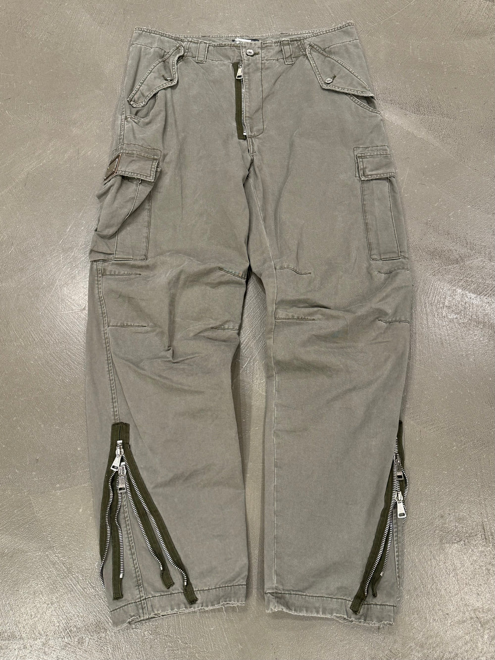 2008 Dolce & Gabbana double ankle zipper cargo pants