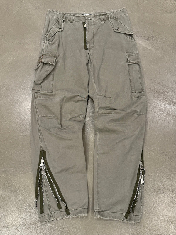 2008 Dolce & Gabbana double ankle zipper cargo pants