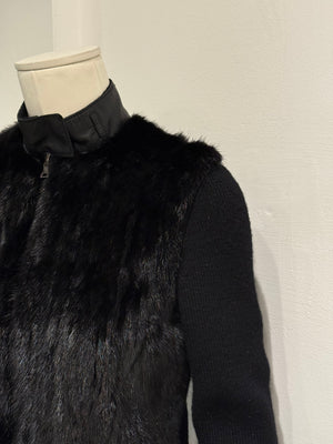 2000s Prada mink fur cardigan