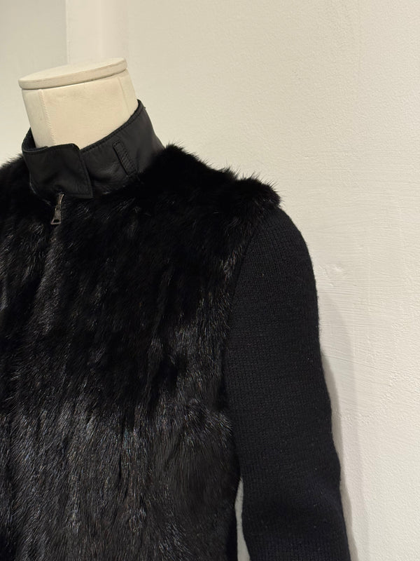 2000s Prada mink fur cardigan