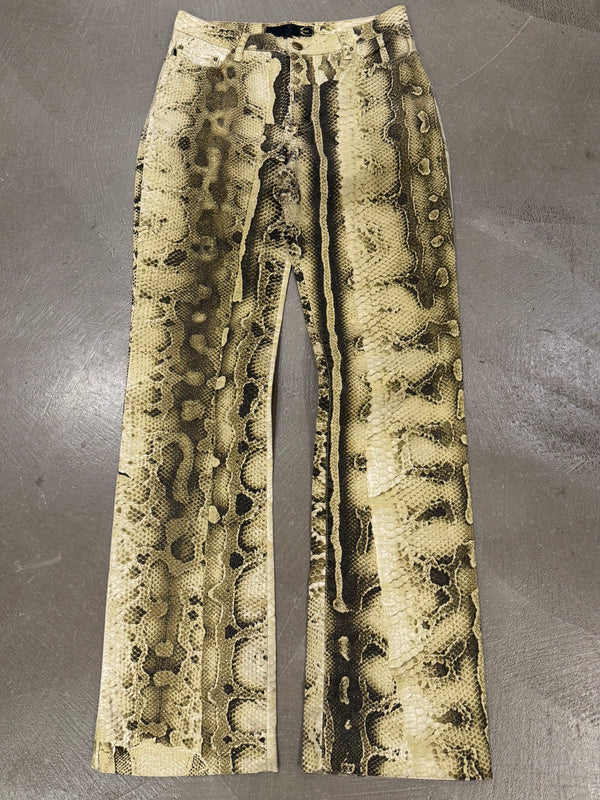 2000s Roberto Cavalli snake print pants