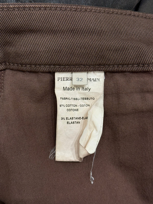 Pierre Balmain waxed faded jeans