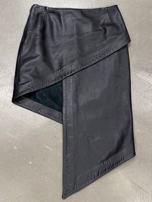 2015 Vetements runway leather skirt