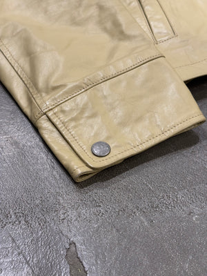 1990s Emporio Armani work leather jacket