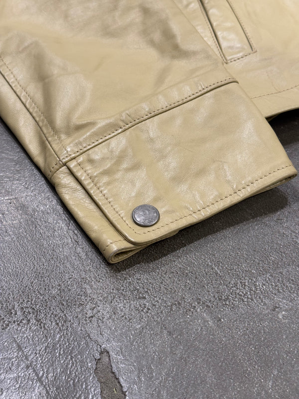 1990s Emporio Armani work leather jacket