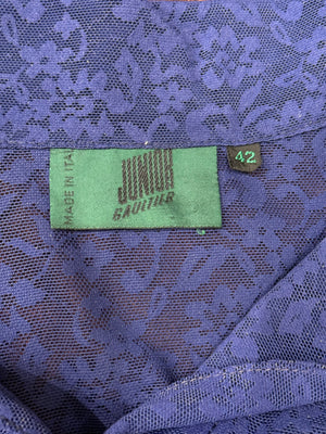 1990s Jean Paul Gaultier transparent lace bomber jacket