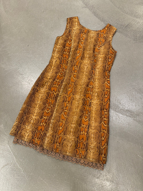 1990s Dolce & Gabbana Python snake print dress
