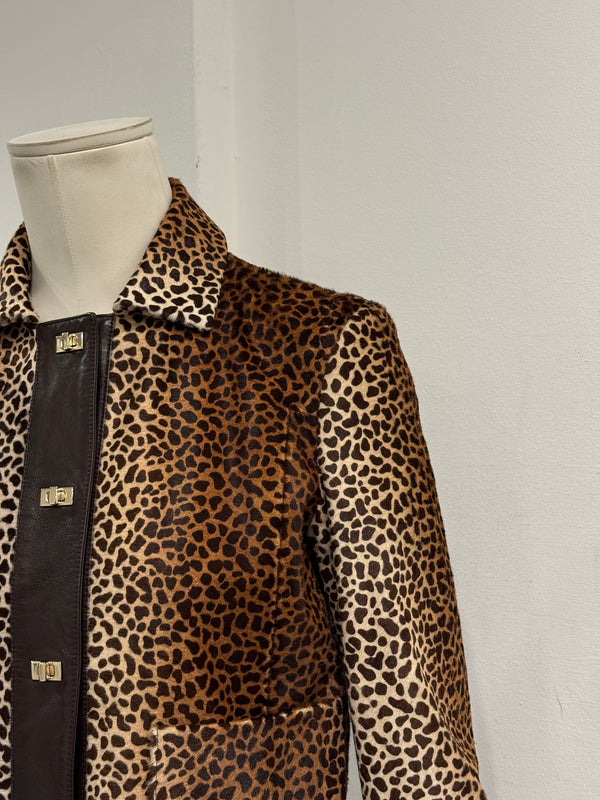 A/W 2010 Gucci by Frida Giannini leopard pony hair leather jacket