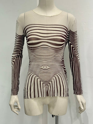 1995 Jean Paul Gaultier cyberbaba mesh top