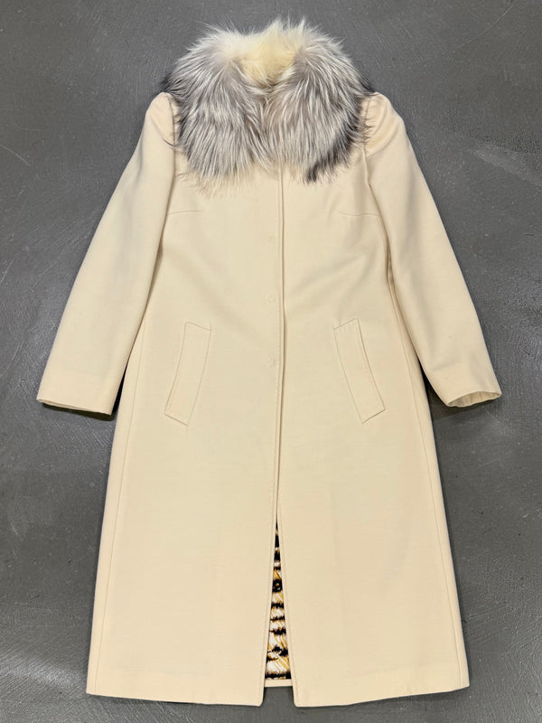 2000s Dolce & Gabbana collar fur wool coat