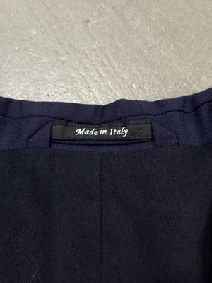 2014 Maison Margiela compressed leather collar blazer