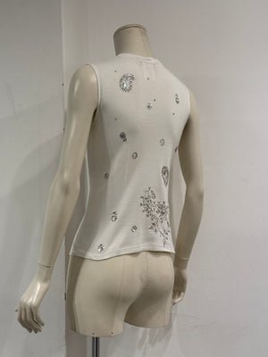 S/S2004 Christian Dior by John Galliano embellished logo top