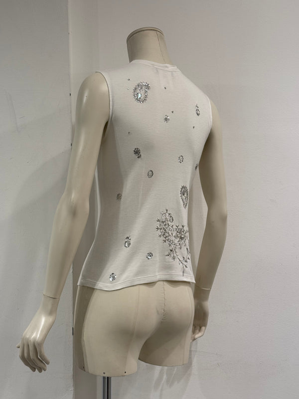 S/S2004 Christian Dior by John Galliano embellished logo top