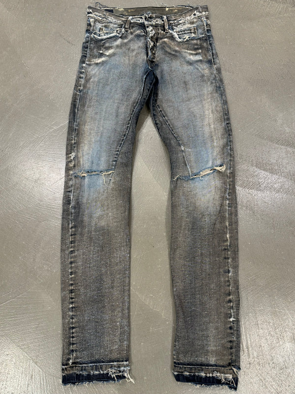 2009 Rick Owens Olmar and Mirta distressed dust denim